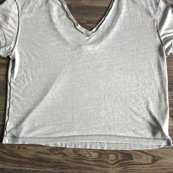 We The Free All Mine Tee Light Grey Oversized Boho Lightweight Short Sleeve - Picture 8 of 16
